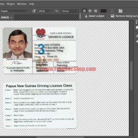 Free Download Papua New Guinea Driver License Template