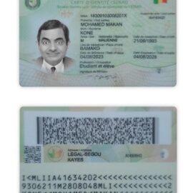Mali ID card PSD template